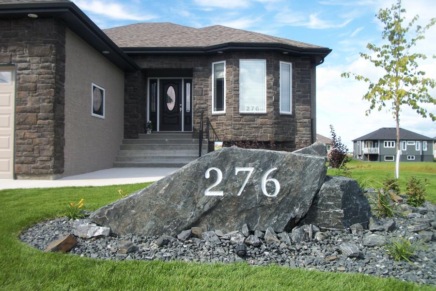 Home Address Rock Winnipeg Manitoba Boulder Landscaping