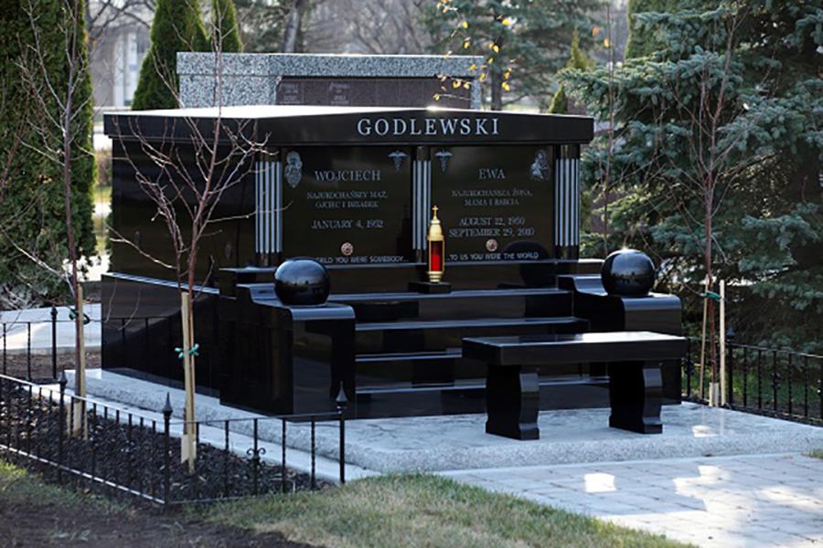 Designed, supplied and installed in the St. Boniface Cemetery by M.C. Delande's