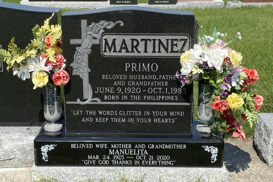 Matching Midnight Black sub-base added to the existing Martinez Memorial