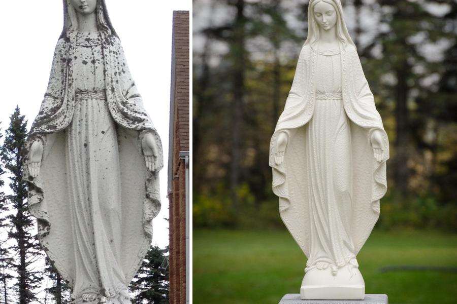 Restored Virgin Mary Statue 