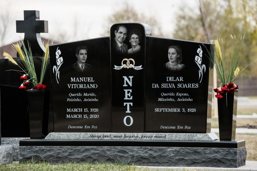 Neto, Midnight Black memorial installed in Assumption cemetery.