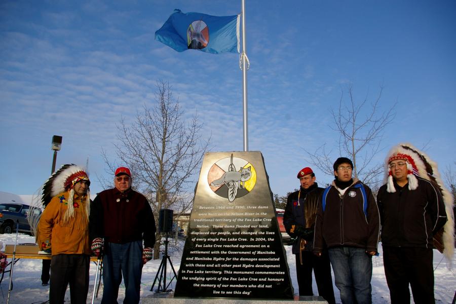 Midnight Black Cairn installed at Fox Lake Cree Nation Gilliam, Manitoba