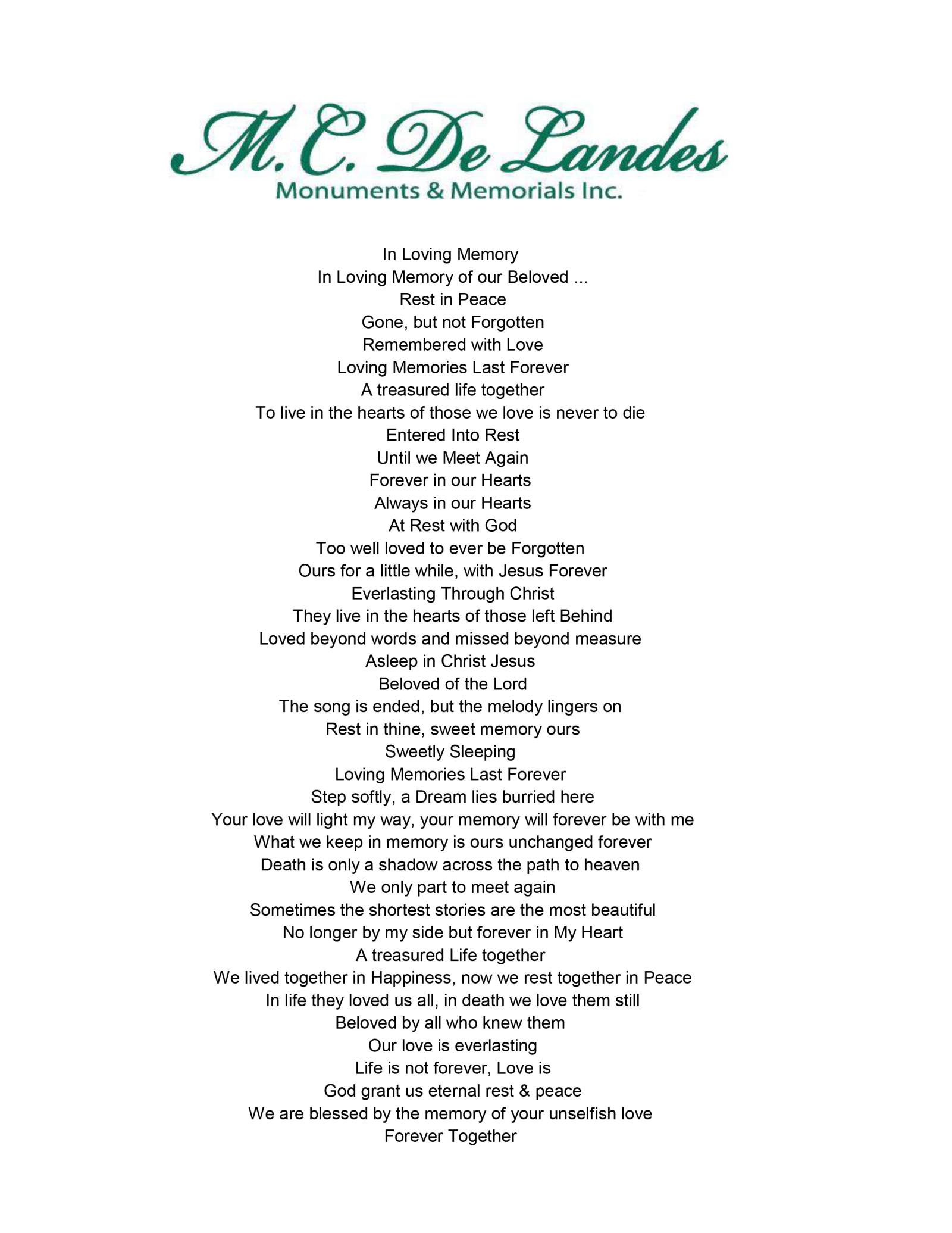 Epitaphs