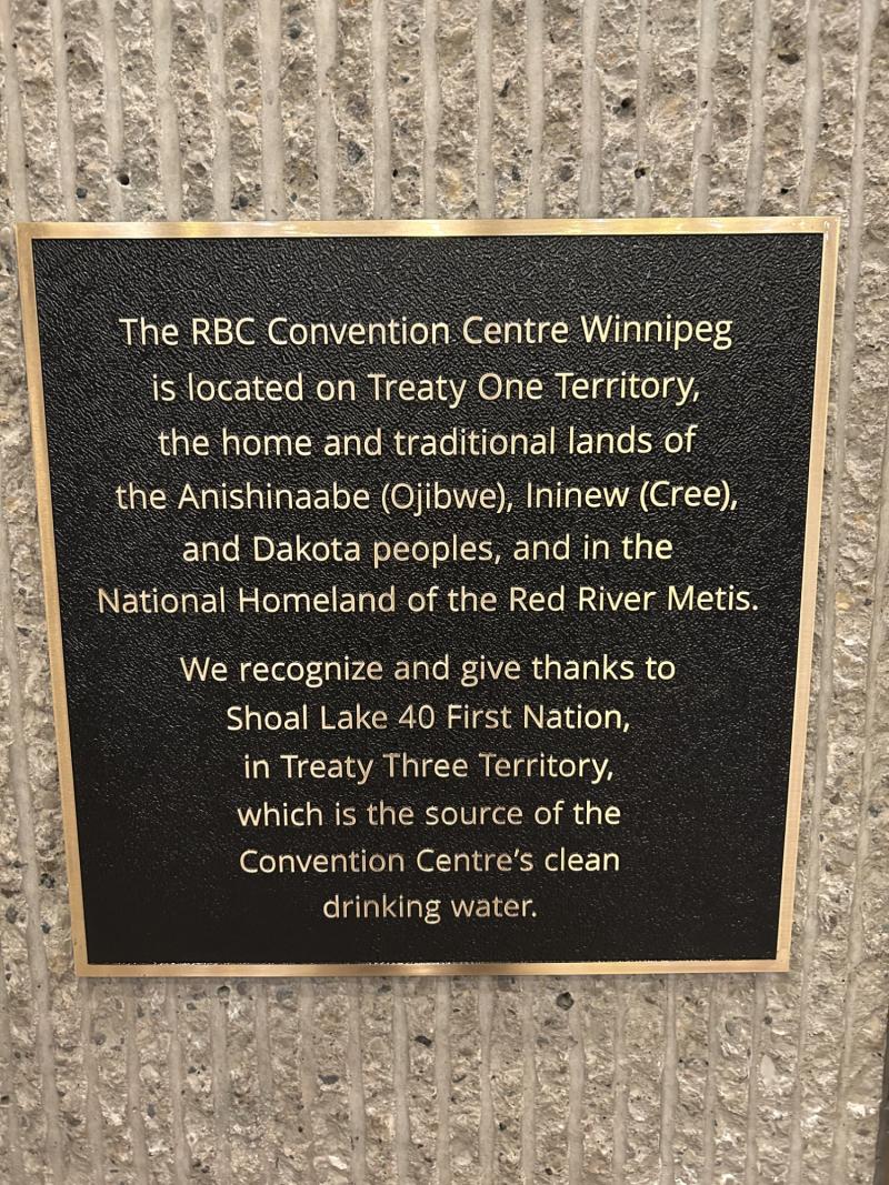 convention centre plaque